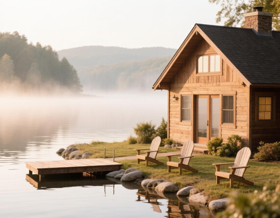 Cozy lakeside cottage with a dock, second home setting